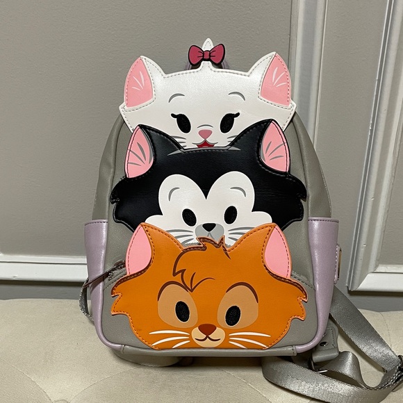 Loungefly Disney Parks Cats Marie Figaro Oliver Mini Backpack - Picture 2 of 15